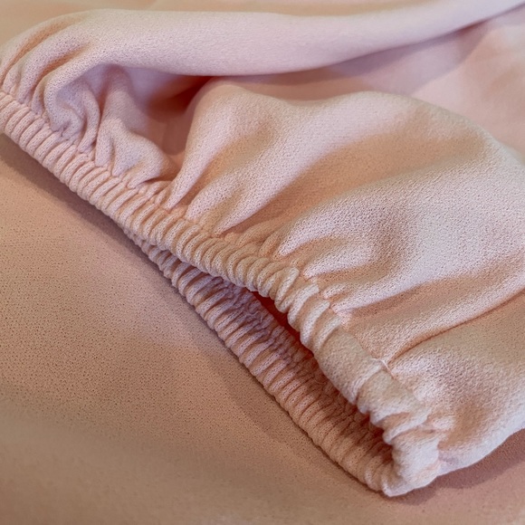 NWT (1X) New York Collection blush pink shift dress mini/knee long sleeves bling - Picture 8 of 12